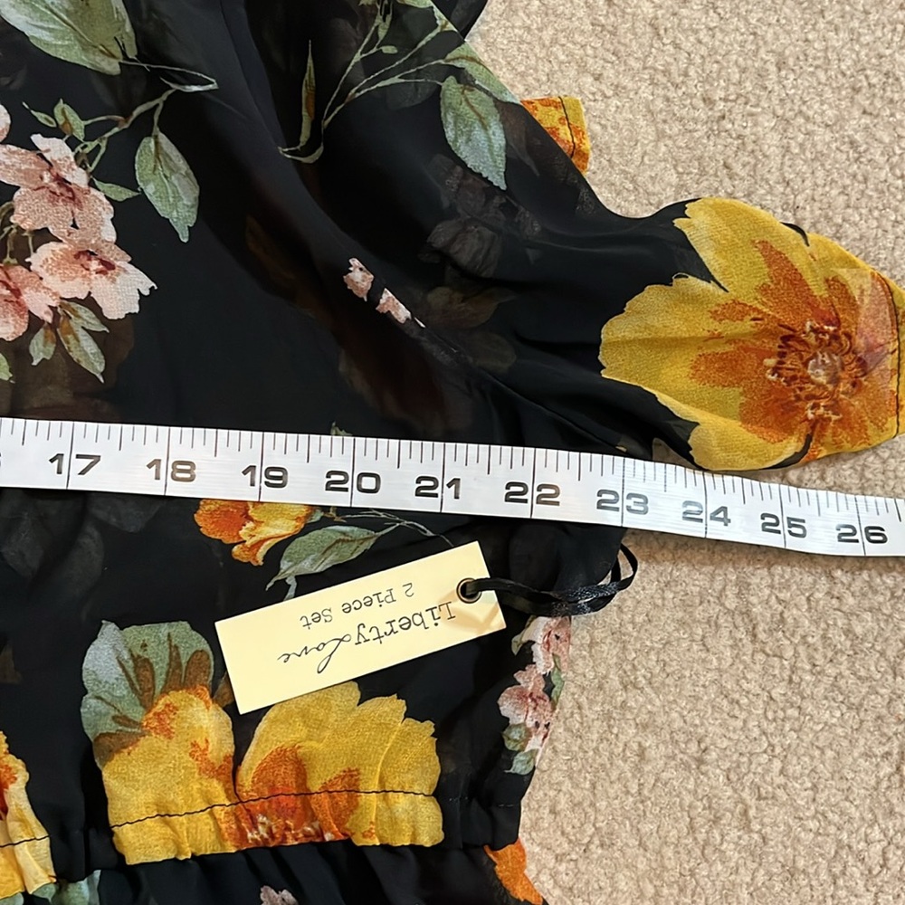 NWT Liberty Love 2-Piece Black Dress & Floral Kimono Coverup Size XL - Picture 14 of 17